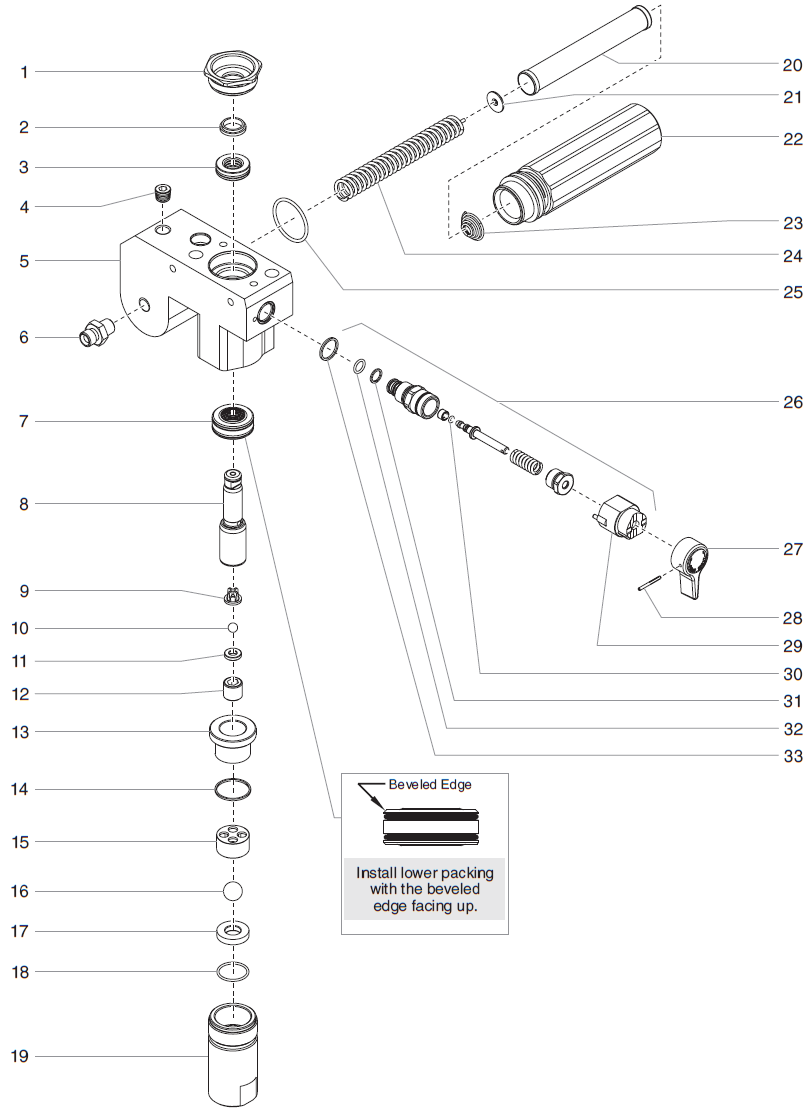 RentSpray 600 Fluid Section Assembly Parts